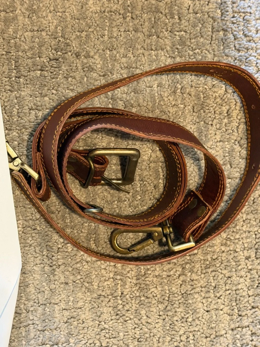 Orvis Classic Brown Leather Briefcase w/ Brass Hardware Book Bag